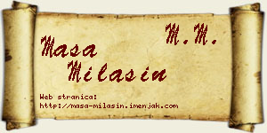Maša Milašin vizit kartica